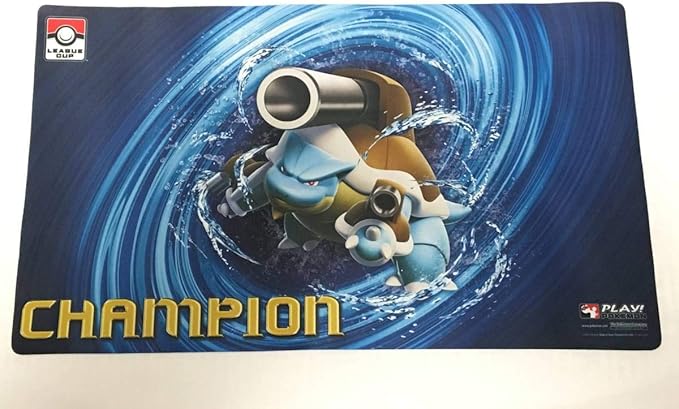 Amazon Co Jp 未使用 海外限定 公式プレイマット カメックス チャンピオン ラバーマット League Cup Champion ポケモンカード ポケモン ホビー 通販
