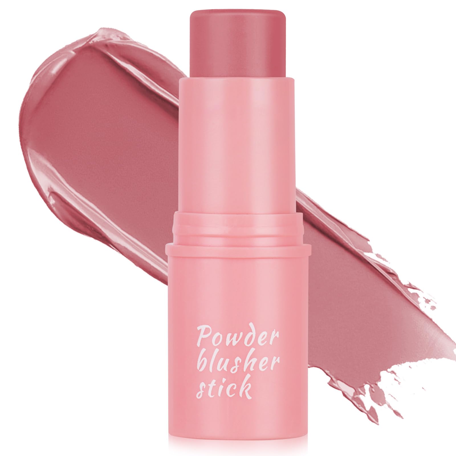 3 in 1 Cream Blush Stick, Cream Contour Stick for Cheeks Lips Eyes, Long Lasting Waterproof Lightweight Blusher Stick, Moisturize and Blendable Blushers for Women Girls Cheeks Makeup (#03)