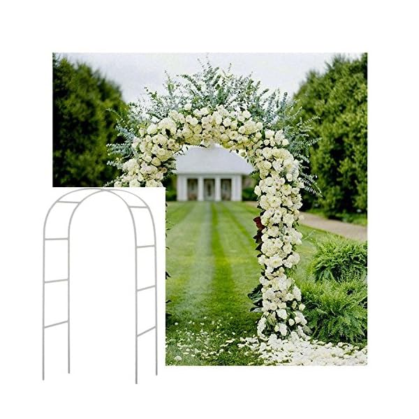 Adorox 7 5 Ft Lightweight White Metal Arch Wedding Garden Bridal