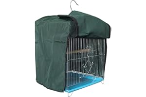 Felenny Rainproof Birdcage Cover with Zipper Closure Light-Proof Parrot Cage Shield Windproof Rainproof Cover for Bird Cage 13x11.8x15.7 for Square Bird Cages