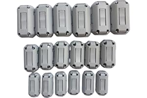 HONDARK Electronics Filter Ferrite Core Ferrite Clamps Ferrite Clips Inner Diameter 0.14inch(3.5mm) for Diameter 3-4mm Cables Black or Grey,12pcs/lot (Grey)
