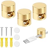 3pcs Gold Cable Anchors, Metal Phone Charger Cord Holders Cable Management Clips Multi-Function Aluminum Wire Organizer for Home Office Desktop Wall Nightstand