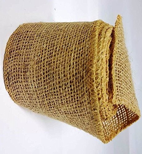AAYU Brand Premium Burlap 2.5 inch Ribbon | 6.3 cm x 30 Foot | 7oz Fabric | 100% Natural Burlap Mesh Ribbon, Burlap Wreath Ribbon, Wreath Making Burlap | Eco-Friendly, Natural Product