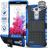 ElBolt LG G3 Vigor / G3 Mini / G3 Beat/ G3s D725 D722 Case - 3 in 1 Bundle Armor Grenade Stand Hard Gel Case -Blue with Free Ultra-Sensitive Stylus Pen and Premium Screen Protector by ElBolt TM