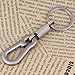 maycom Retro Style Simple Strong Carabiner Shape Keychain Key Chain Ring Keyring Keyfob Key Holder (Matte Silver)