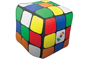 iscream Old School! Rubik's Cube Shaped 11" x 11" x 11" Accent Throw Pillow
