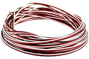 OliYin 50 feet 22AWG Servo Cable 3p Line for Futaba JR RC Servo Hobby Model Aircraft Model Wiring 60 corex0.08mm
