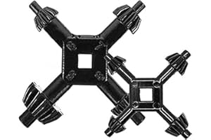 Thaekuns 2pcs 4 In 1 Drill Chuck Key Hand Drill Chuck Wrench For Tighten Drills Chuck Universal Combination Hand 3/8 1/2 3/4 1 Inch Chuck Key(L+ S)