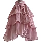 SweatyRocks Women's Ruffle Layered Chiffon Crop Halter Top Summer Sleeveless Going Out Tank Tops