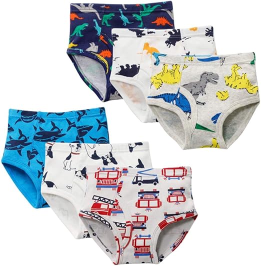 HeyYo 6 Pack of Little Boy Underwear, Cotton Baby Toddler Panties for