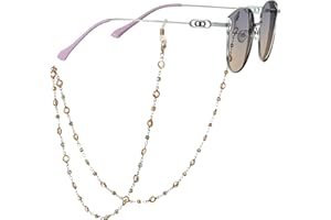 A JINDALAI Eyeglasses Chain Holder, Beaded Neck Cord for Reading Glasses and Sunglasses, Women and Girls