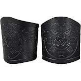 Viking Bracers Medieval Bracers Embossed Dragon Leather Arm Armer Cuff Gauntlet Gauntlet for Men Women 1 Pair