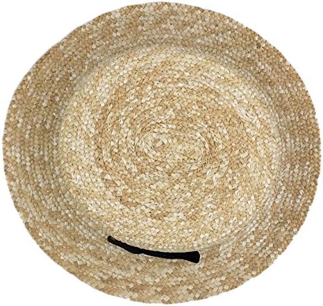 Sandy Ting Summer Beach Straw Boater Hat Flap Flop Skimmer Hat