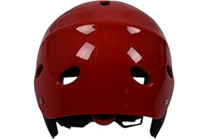 ecaqlin Protector Helmet 11 Breathing Holes for Kayak Canoe Surf Paddleboard - Red