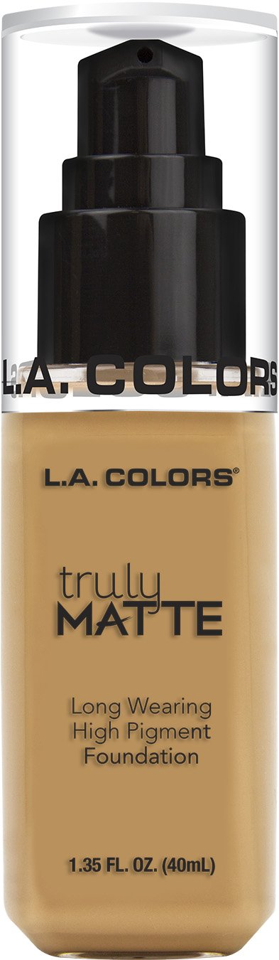 L.A. Colors Truly Matte Foundation, Golden Beige, 1 Ounce