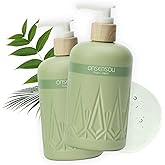 Moisturizing Body Wash for Sensitive Skin Women & Men, Full Body Washes with Hot Spring Yeast, Green Algae & Kaolin from Japan, Natural Body Wash, Daily Use, 2EA, Each 10.1 Fl Oz