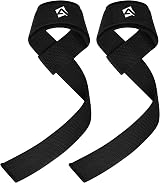 AQF Weight Lifting Straps 60CM Cotton Wrist Straps Neoprene Padding view 2