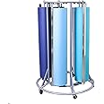 Children’s Factory Mobile Butcher Paper Dispenser, 5-Roll Paper Rack Holder for Classroom, Arts and Crafts, Desk Protection, Easy-Glide Pegs, and Safety Blades