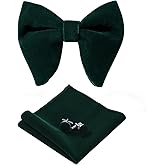 PACGOTH Bow Ties for Men Pre-Tied Bow Tie Vintage Tuxedo Oversized Velvet Bow Ties Cufflinks Pocket Square Sets With Gift Box