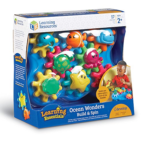 LEARNING RESOURCES Essentials Ocean Wonders Build & Spin Playset (17 Piece)