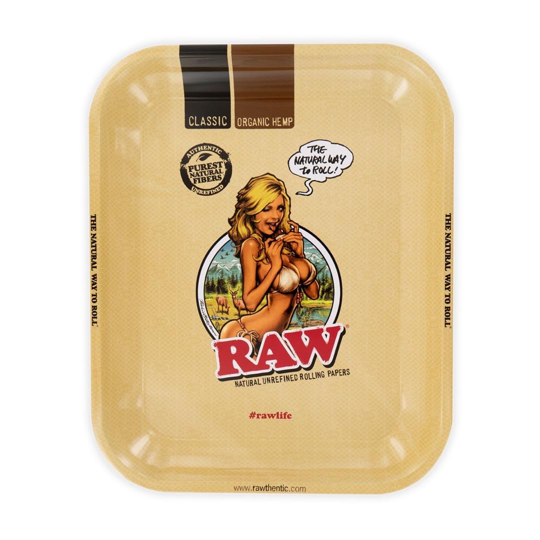RAW Large Bikini Girl Rolling Tray RAWthentic - 14″ x 11″ x 1.25″
