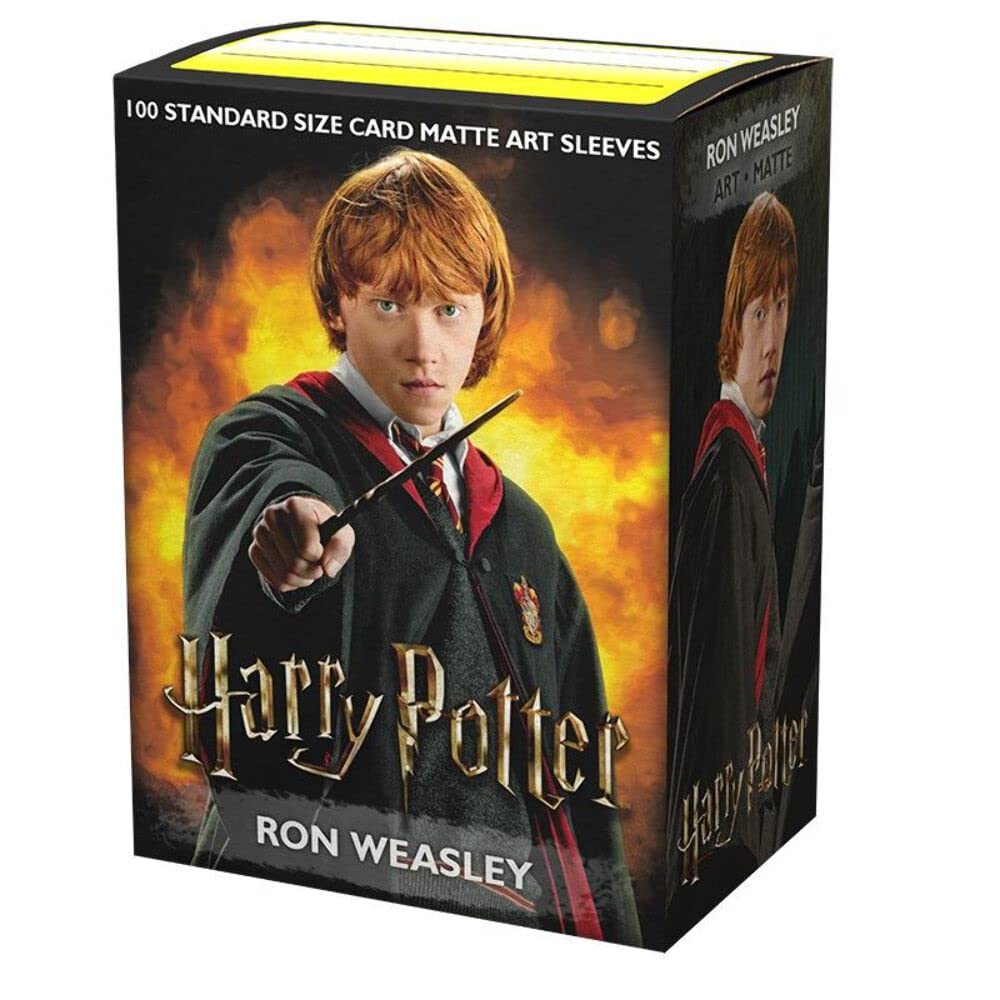 Arcane Tinmen Dragonshield-Matte Art Standard Size Sleeves 100pk, Wizarding World Ron Weasley Limited Edition, Polypropylene, 100 pieces