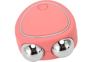 Microcurrent Face Toning Device, Reduce Fine Lines Electronic Portable Microcurrent 3D Roller Pink for Family