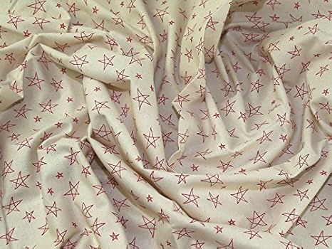 Amazon Com Contemporary Stars Print Cotton Calico Fabric Red On Natural Per Metre Amazon Com Contemporary Stars Print Cotton Calico Fabric Red On Natural Per Metre