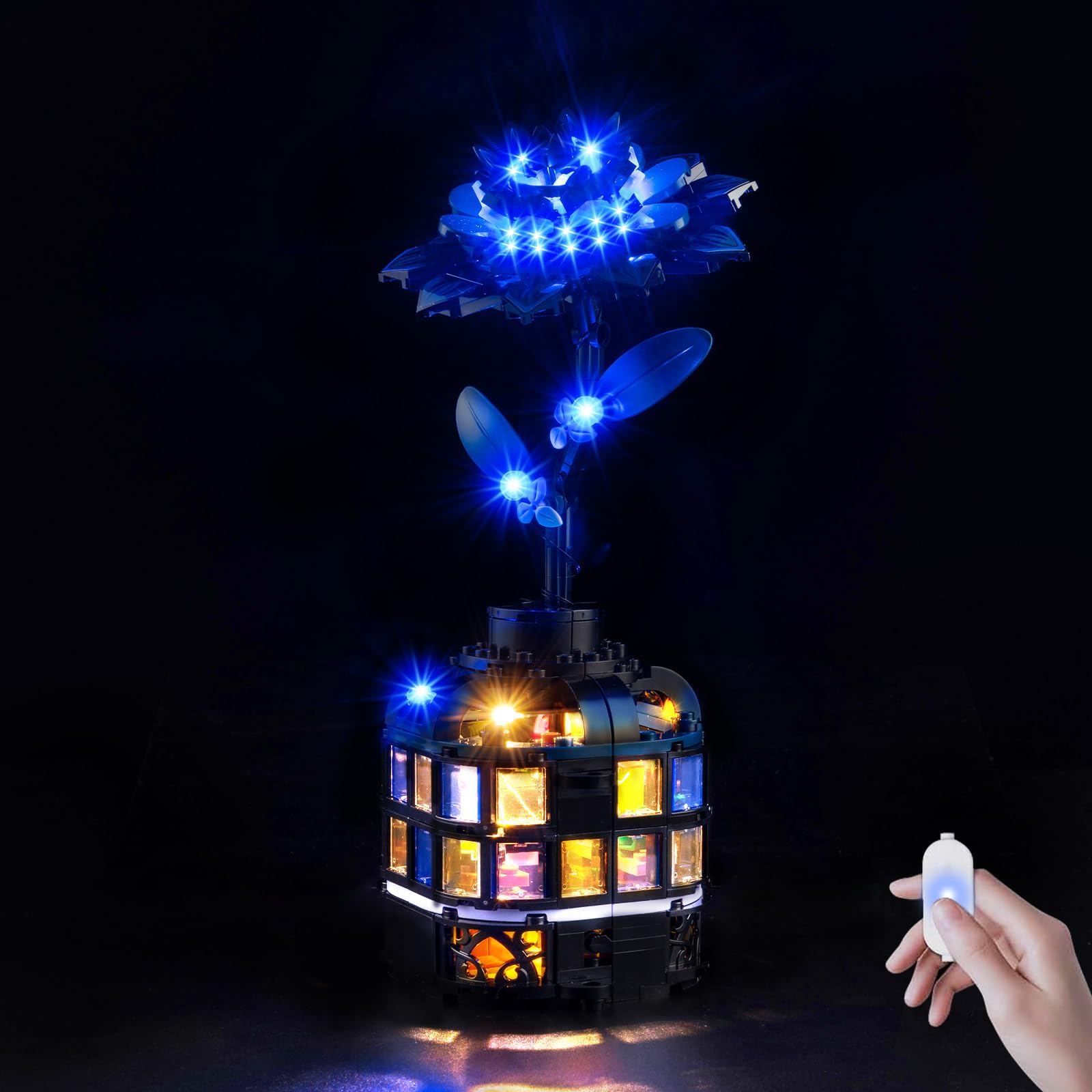 Kyglaring LED Lighting Kit Compatible with Lego Wednesday Black Dahlia Flower 76784 Building Blocks, Accessories for Lego 76784 Model Set, Touch Version (Not Include Models)