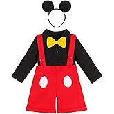 IBTOM CASTLE Gentleman First Birthday Cake Smash Outfits for Baby Boys Formal Suit Bowtie Bib Pants Ears Halloween Set