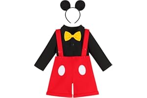 IBTOM CASTLE Gentleman First Birthday Cake Smash Outfits for Baby Boys Formal Suit Bowtie Bib Pants Ears Halloween Set