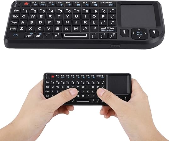 Amazon Com 2 4ghz Wireless Touchpad Keyboard Rt Mwk02 Rechargeable Ultra Thin Mini Usb Backlit Keyboard For Htpc For Ps3 For Ps4 360 And One Computers Accessories