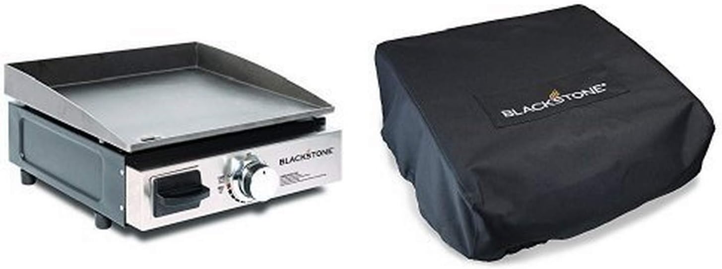 Blackstone Portable Table Top Camp Griddle, Gas Grill for Outdoors, Camping, Tailgating along with CarryBag/Cover