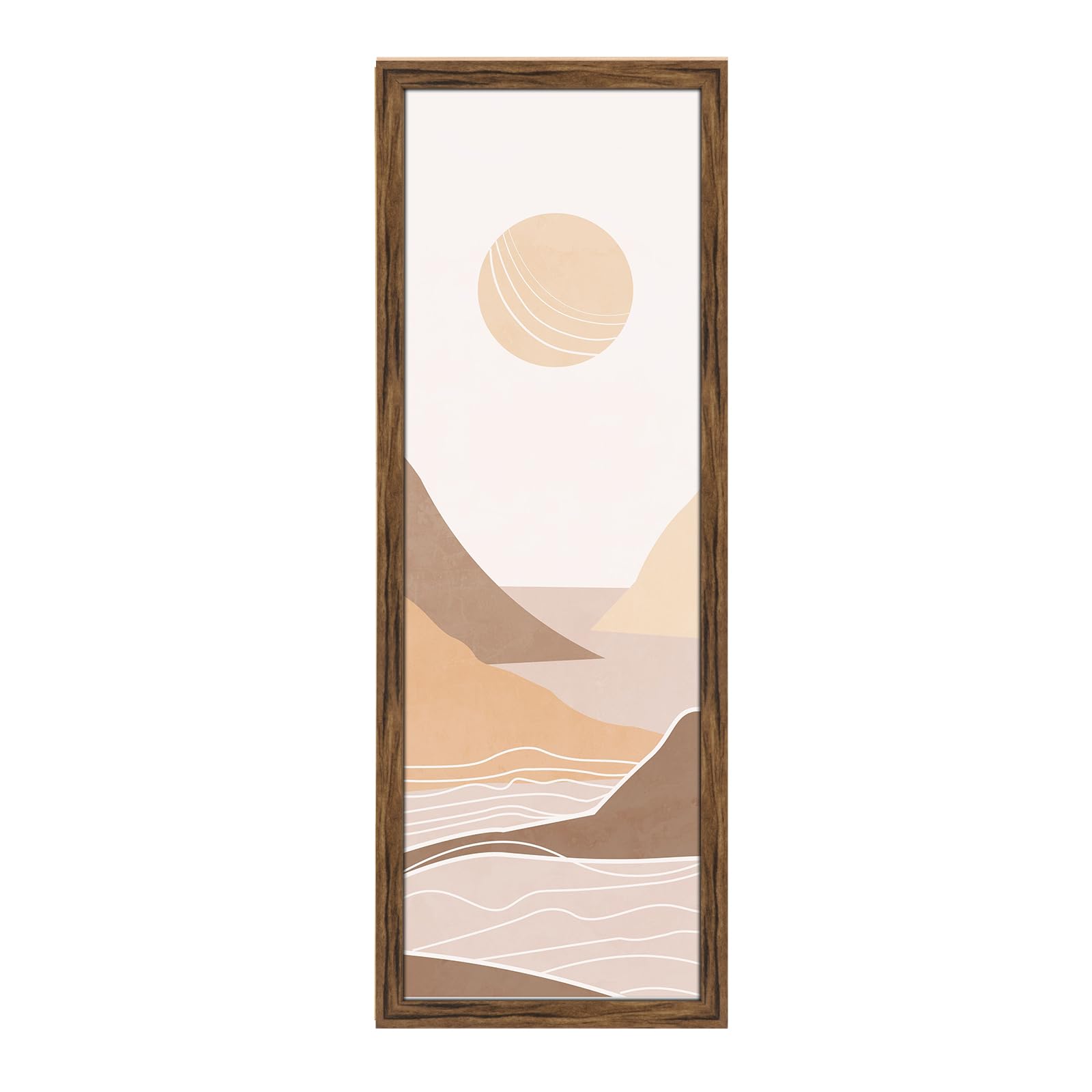 Photo 1 of 10x30 Frame Rustic Brown, Distressed 30x10 Picture Frame, Art Pic Hanging Poster Frame, 10 by 30 Gallery Family Concert Portrait Wall Photo Frame Anniversary/Birthday/Wedding/Thank you/Christmas Gift