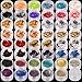 Teenitor 48 Boxes Nail Art Kit Including Nail Art Foil, Nail Art Glass Mirror Foil, Ice Mylar Shell Foil Slice, Japanese Nail Art Line Strips For 3D Nail Art Design 34 Colors