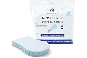 HYGIENJOY-Rinse Free Wash Gloves(25 PCS),Disposable Waterless Body Wash Wipes,Shower glove,for Nursing The Elderly, Injured,f