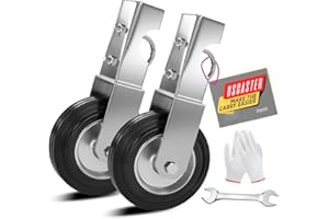 USCASTER USCater Gate Wheel 6inch Under Mount Farm Gate Caster for Chain Link Fence Sliding Gate Casters 660lb Capacity,Heavy Duty Tube Gate Caster with Spanner(2 pack)