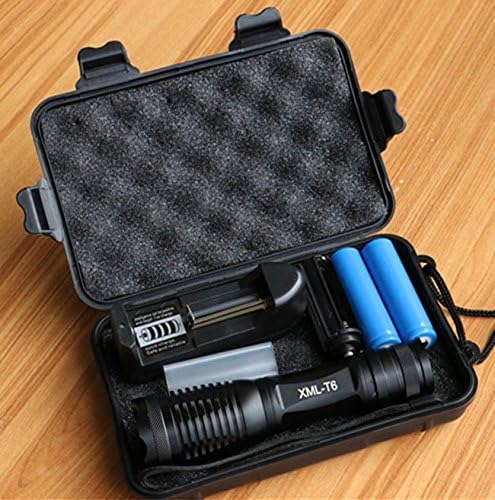 SALEE SHOP CREE XML T6 LED Flashlight 8000 Lumens High Tactical With Case
