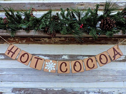 Hot Cocoa Banner, Christmas Card Photo Prop, Hot Cocoa Stand, Christmas Cookie Swap