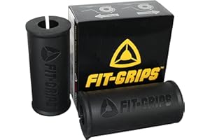 Core Prodigy Fit Grips - Thick Grip Training Adapter for Fat Bar Weight Lifting, Barbells, Dumbbells