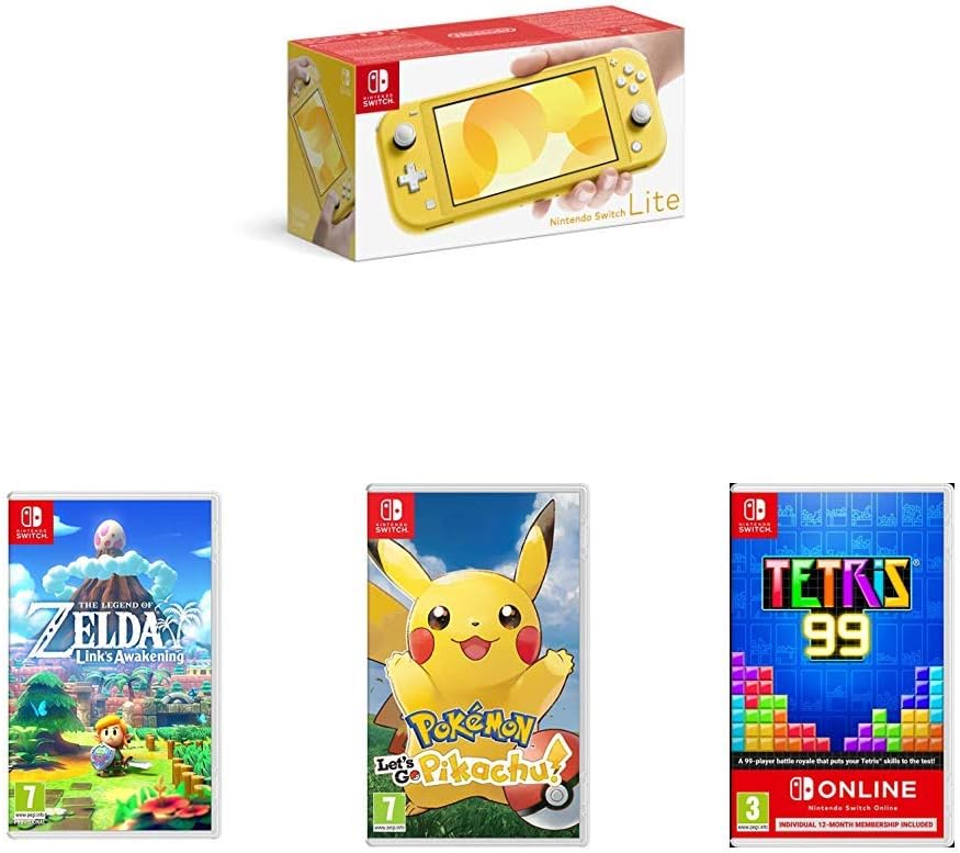 Nintendo Switch Lite Yellow Legend Of Zelda Link S Awakening Pokemon Let S Go Pikachu Tetris 99 Nso Amazon Co Uk Pc Video Games