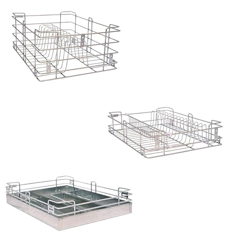 Bloo Basket Stainless Steel Modular Kitchen Basket Wired W 21 D