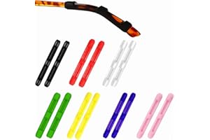 MOLDERP Eyeglass Ear Cushions - Soft Silicone Glasses Ear Grip Temple Tips Eyeglass Pads Anti Slip Eyeglasses Ear Hook Comfort Sport ，7 Pairs (L-Clear, all)