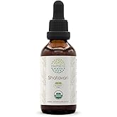 HerbEra Shatavari B60 USDA Organic Tincture | Alcohol-Free Extract, High-Potency Herbal Drops | Certified Organic Shatavari (Asparagus racemosus) Dried Root (2 oz)