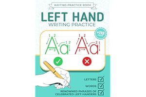 Left Hand Writing Practice | Writing Practice Book: Handwriting Workbook for Left-Handers | left handed notebooks | left hand