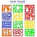 Drawing Kit for Kids with Sticker Sheets, Arts and Crafts for Kids 4+ Years, Drawing Stencils Set for Kids with Clips, Stickers, Coloring Pencils in Travel Case, Full Kids Drawing Kit with Stencil Set