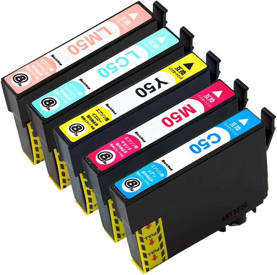 Amazon Ic50 C M Y Lc Lm カラー5色セット エプソン用 純互換インクカートリッジ 残量表示対応 最新icチップ 対応機種 Ep 301 Ep 302 Ep 4004 Ep 702a Ep 703a Ep 704a Ep 705a Ep 774a Ep 801a Ep 802a Ep 803a Ep 803aw