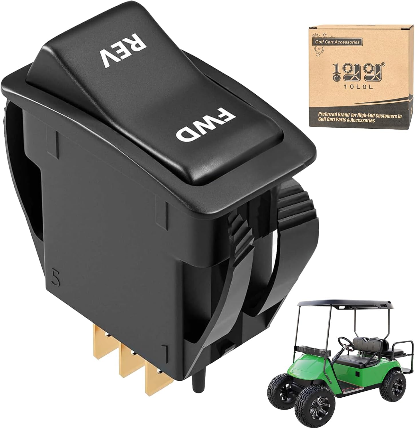 10L0L Golf Buggy Forward Reverse Switch Assembly,Easy Install 48V Strong and Sturdy Golf Cart Forward Reverse Switch for EZGO TXT PDS (Models 2003+),OEM# 74323G01 74323-G01