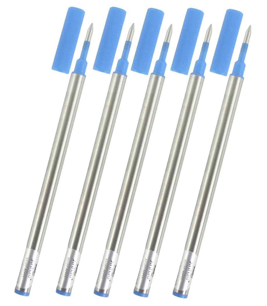 Gullor Refills Fit Jinhao Rollerball Pen, Blue Ink, 0.5mm, Set of 10 PCS