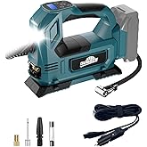 Cordless Tire Inflator Air Compressor for Makita 18V Battery, 150PSI Portable LED Light Handheld Air Pump with Digital Pressure Gauge for Cars Motorcycles Bikes Sport Balls(Battery Not Included)